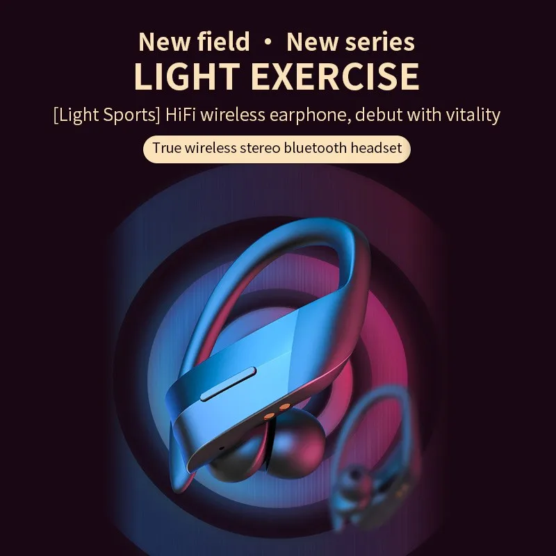 New Wireless Headphones Bluetooth 5 0 Earphone TWS HIFI Mini In ear Sports Running Headset With Mic Support IOS Android Phones