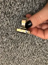 Anslow-anillos de compromiso de boda para mujer, accesorio Vintage de Cristal grande, tamaño ajustable, regalo para el día de la madre, joyería, LOW0051AR