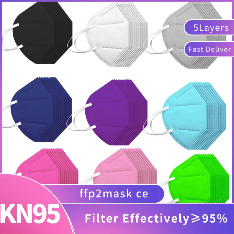 Vendedor Caliente 20/50pc mascarilla fpp2 homologada los hombres de las mujeres negro kn95 maskes diseñador de moda transpirable máscara cara mondkapjes mascherine OnwZeKkwnBn