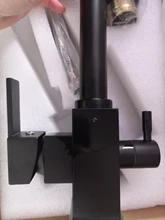 Frap-grifo con filtro de agua potable para cocina, mezclador de fregadero montado en cubierta, color negro, caliente y frío, Y40103/-1/-2