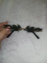 Sunglasses Wave Uv-400-Eyewear Rimless Narrow Fire-Flame Trending Fashion