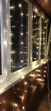Light Led Curtain-String Window-Decor Christmas Garland Patio Xmas Party 220V EU AIFENG