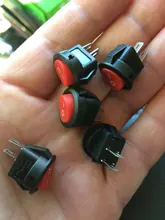 5 uds KCD1-105 pequeño barco de vuelta a interruptores basculantes Mini Negro Blanco Rojo 2 Pin-interruptor basculante