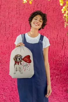 

Angemiel Bag Heart Bears Dog Cloth Backpack