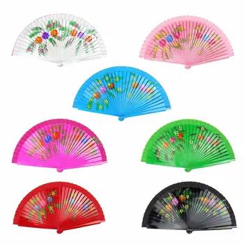 

Gifts, hand painted wooden wedding fans double sided with flowers, souvenirs details for guests communion