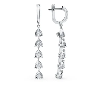 

Gold earrings with diamonds sunlight sample 585