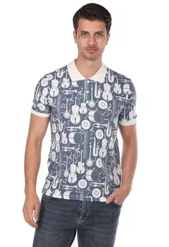 

Enstürman Patterned Polo Collar Men 'S T-Shirt