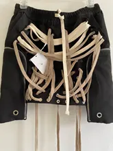 Mini Skirts Short Bandage Asymmetrical TWOTWINSTYLE Patchwork Sexy High-Waist Fashion