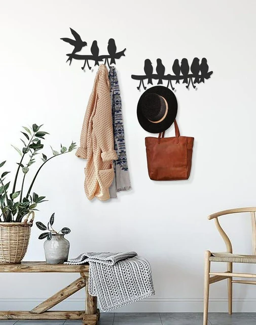 Decorazione da parete in metallo e arte, uccelli, Design su parete,  decorazione per ufficio a casa