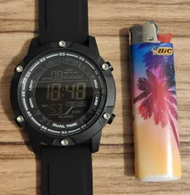 SKMEI-reloj Digital resistente al agua para hombre, cronómetro de correa de silicona, 100M, electrónico, deportivo, negro