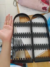 120/180/240/360 agujeros de plástico claro pendientes estante plegable pendiente de la pantalla de pantalla titular caja de almacenamiento