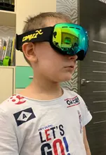 COPOZZ-Gafas de esquí de tamaño pequeño para niños, máscara antiniebla doble UV400, para esquiar, GOG-243