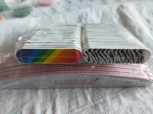 Más de 50 unids/lote Archivo de clavo de Mini tampón para uñas doble-cara estampada portátil pedicura manicura Vijlen uñas papel de lija archivo