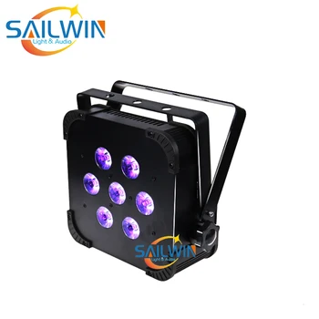 

Professional Portable Dj Lights Disco Equipment 7pcs 7x18w RGBWAU 6in1 wireless Led Par Bar Stage Lighting