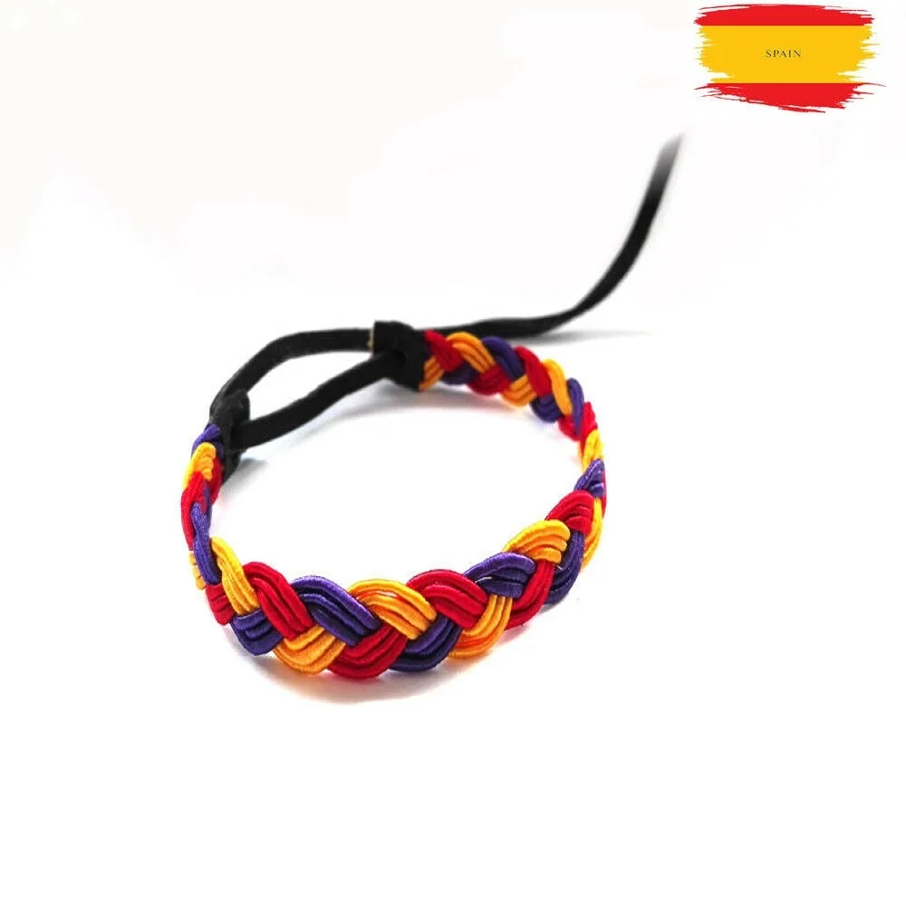 Pulsera con la bandera de República Dominicana: Pulsera ajustable del orgullo caribeño - España