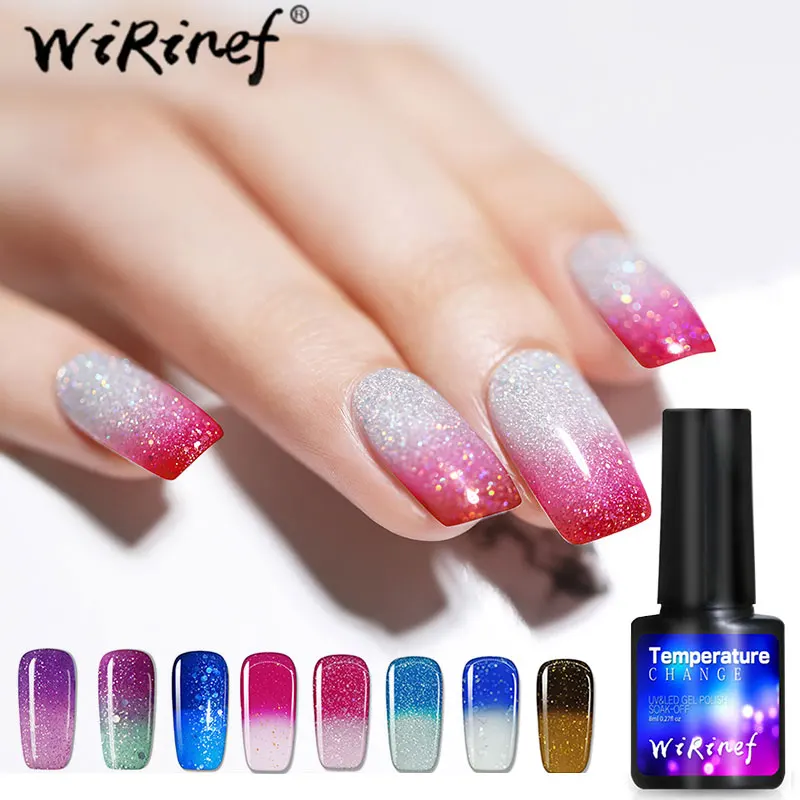

Gradient Color 8ml Gel Polish Gel Nail Polish Temperature Color Changing Fast Dry Manicure Varnish Gradient Nail Lacquer