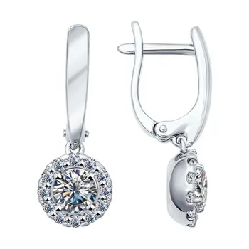 

Earrings made of silver with cubic zirconia