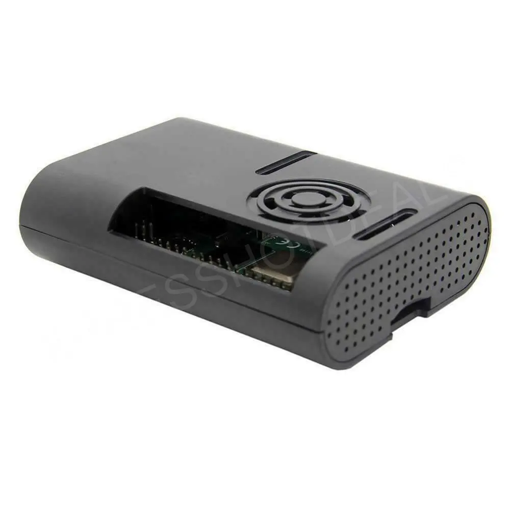 Raspberry Pi 4 Модель B черный/прозрачный чехол для корпуса ABS с охлаждающим вентилятором