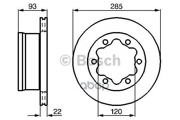 Тормозной Диск 0986478555 Bosch арт. 0986478555