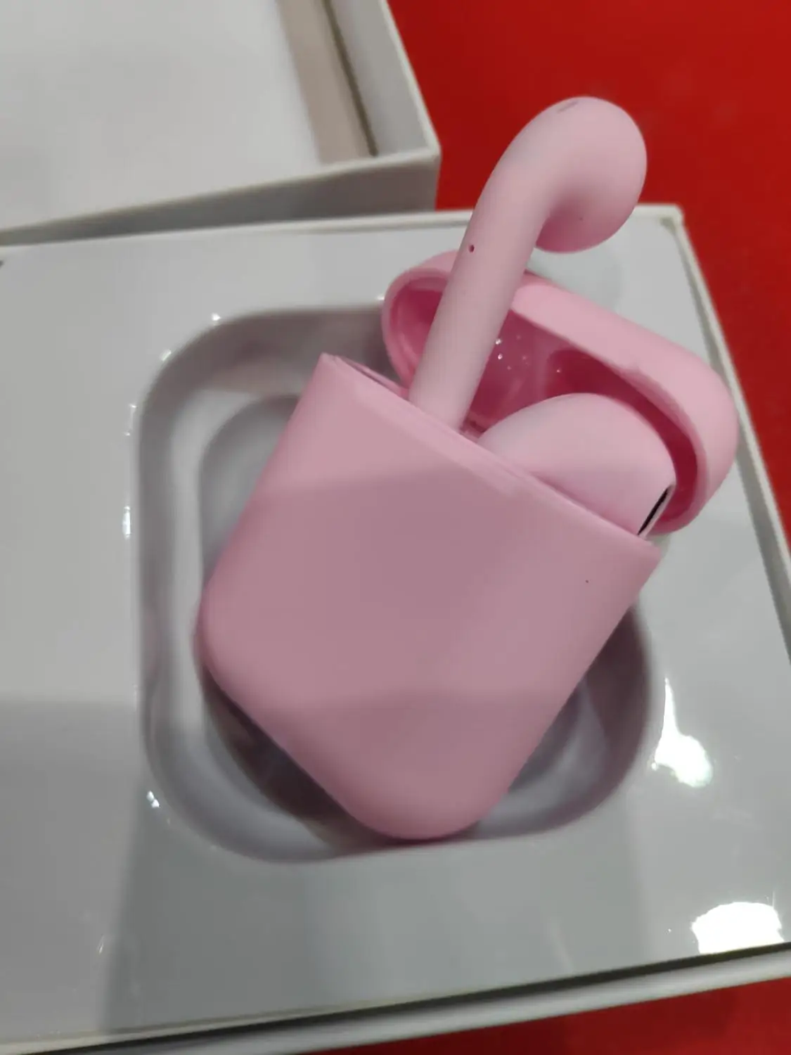 Auriculares inalámbricos bluetooth inPods 12 с помощью губки Макарон 5,0 cajita bateria внешний аккумулятор на Airpods стерео cascos грех кабель сайт peques - Цвет: Розовый