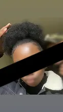 Alileader-moño de pelo rizado, extensiones de cabello sintético con pinza, coleta corta, coleta Afro esponjosa, moño para el cabello