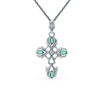

Silver Pendant with cubic zirconia and nano-spindles sunlight