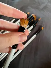 Pinceles para pintar con acuarela, accesorio de pelo, nailon, para manualidades, aprendizaje pintura al oleo, acrílica, suministros, juego de 12 unidades