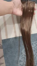 AliLeader-extensiones de pelo largo y recto para mujer, 16 pinzas, negro Natural, 6 unids/set, 22 pulgadas, pelo sintético