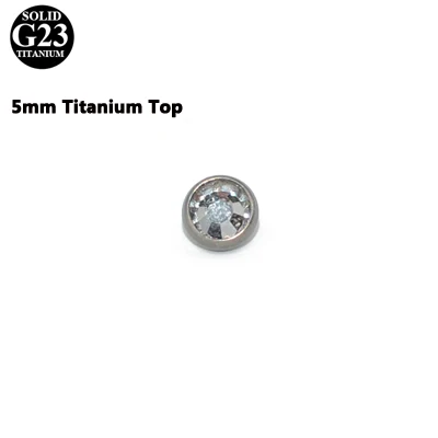 5mm Clear Top 1 шт. G23 титановый CZ кристально чистый& AB драгоценный камень якорь для вшивания в кожу Топ микродермальный Якорь Пирсинг кожи Diver пирсинг ювелирные изделия для тела - Окраска металла: 5mm Clear Top