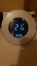 Termostato de calefacción de caldera de Gas programable, controlador de temperatura de contacto seco, pantalla táctil LCD con retroiluminación, Control de voz en casa