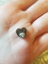 Personalizado de Plata de Ley 925 claro Corazón de circonia cúbica papá Charm Bead Fit Pulsera Original foto personalizada DIY joyería de regalo Día del Padre