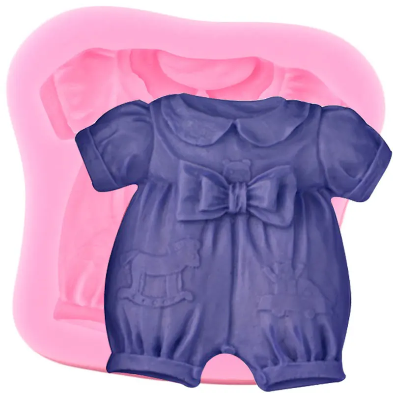 Baby Clothes Silicone Mold DIY Shower Party Fondant Cake Decorating Tools Chocolate Gumpaste Moulds Resin Clay Candy Molds | Дом и сад