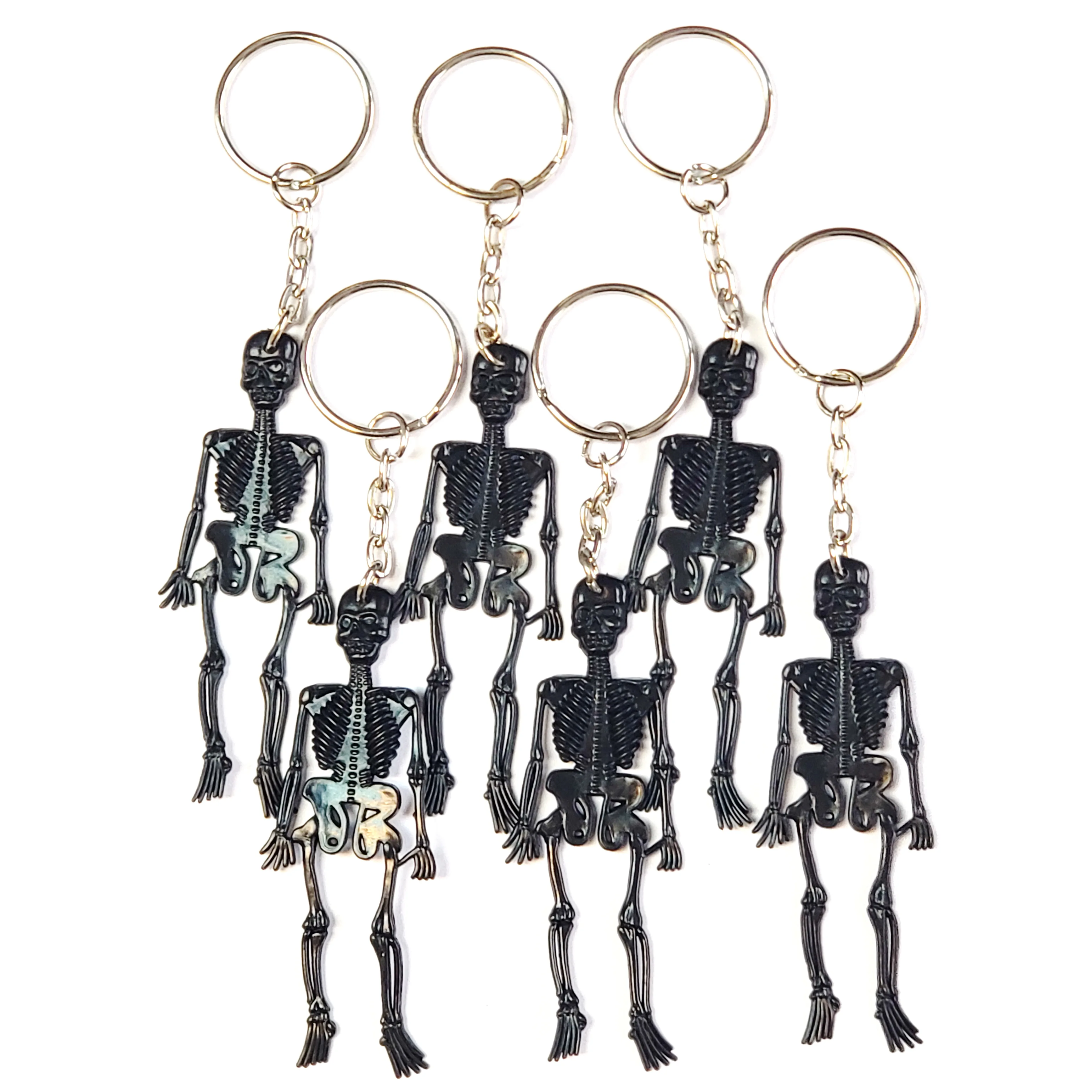 12 шт. брелок черного цвета скелет череп Хэллоуин шутка вечерние сувениры подарки