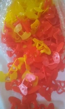 Gafas de plástico de 50 Uds., sin perno, para pollo, Paloma, faisán, anti-pecas, suministros para aves de corral