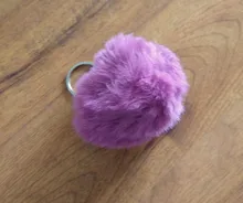 Llavero con pompón de pelo para mujer, Bola de Pelo de imitación suave, llavero de coche, llavero, bolsa, colgante, joyería, 20 colores