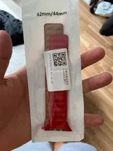 Correa de enlace de cuero para Apple watch, banda de 44mm, 40mm, 38mm, 42mm, pulsera de bucle magnético original, iWatch seires 3, 5, 4, 6 SE