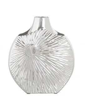 

VASE SILVER CERAMIC DECORATION 23X10X26 CM