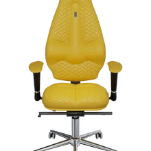 Офисное кресло KULIK SYSTEM GALAXY Желтый Компьютерное кресло Облегчение и комфорт для спины 5 зон контроля позвоночника
