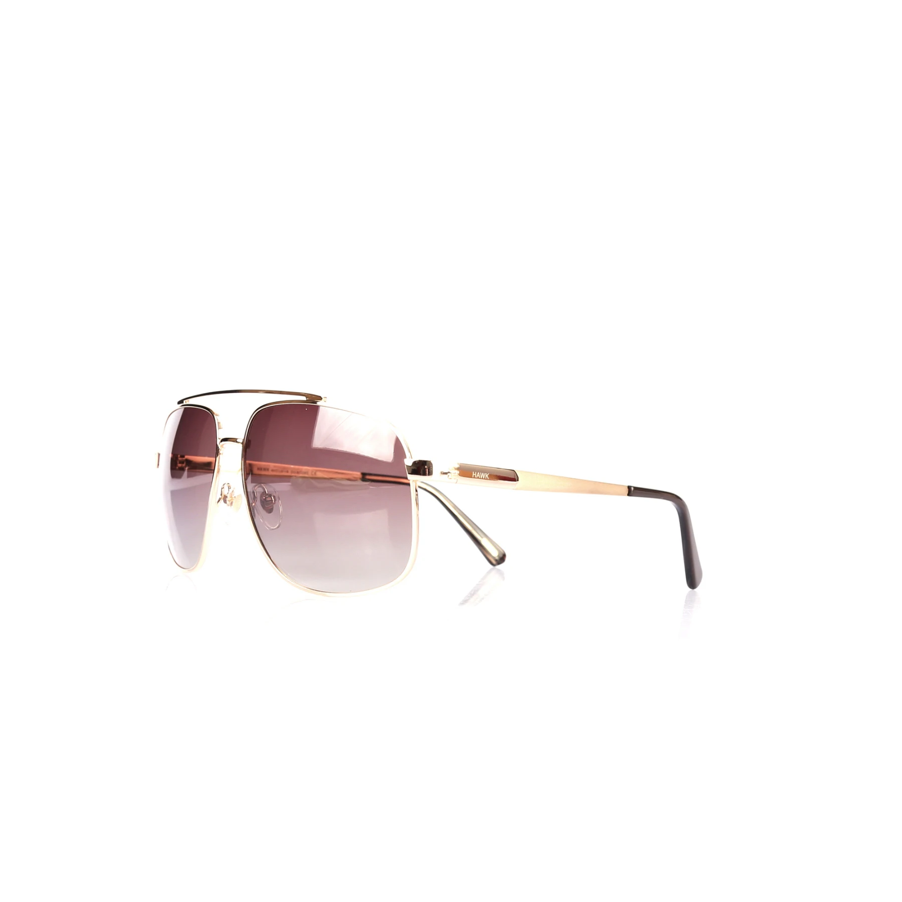 

Men's sunglasses hw 1826 01 metal gold organic square square 61-14-140 hawk