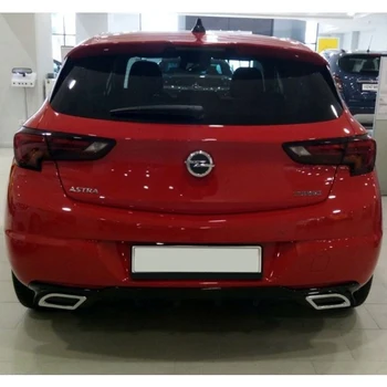

For Opel Astra K Rear Bumper Attachment Diffuser Exhaust View Piano Black (Exhaust outlets are not active)