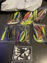 50 unids/lote 7cm 10cm suave señuelo para sábalo japonesa de silicona cebo mar gusano Swimbait Streamer de silicona atraer accesorio spinnerbait