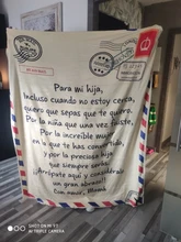 My Daughter Blankets French/spanish Love Son To Gift Positive Air-Mail Encourage And