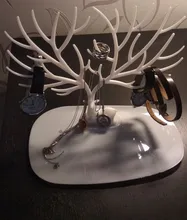 WE-pendientes de ciervo negro rosa blanca y rosada, collar, anillo, pendiente pulsera joyería, cajas y soporte de exhibición, bandeja de almacenamiento de árbol, joyería