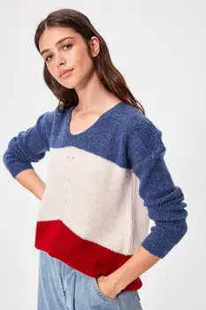

Trendyol With Color Block Sweater Pullover TWOAW20KZ1275