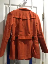 Gabardina de lana larga para mujer, abrigo de lana larga a la moda, elegante, ceñido, Abrigo de doble botonadura