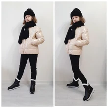 Ankle-Boots Plush Girls Boys Winter Flat Zipper ISSIENA Down with PU Snow Snow