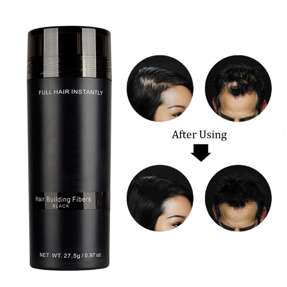 

Authentic Keratin Hair Loss Building Fibers+Applicator Spray +27.5g Hairline Optimizer Dense organic 9 Colors Hair Growth Powder