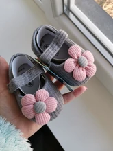 FOCUSNORM-zapatos de cuna para bebés recién nacidos, gancho con forma de flor de algodón, corcho suave, 6 colores + diadema