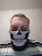 Mascarilla de esqueleto para ciclismo, máscara de calavera medio rostro, bufanda de fantasma multiuso para ciclismo