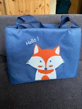Bolsa de almuerzo con aislamiento de oso de dibujos animados para niños, Picnic, viaje, impermeable, contenedor de almacenamiento de alimentos, bolsa refrigeradora